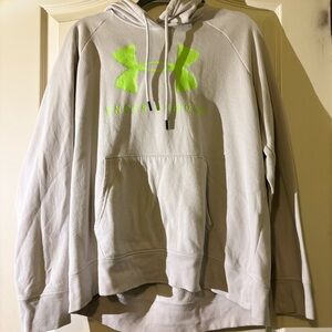 Under Armour Gray and Green Sweater with Neon Graphic